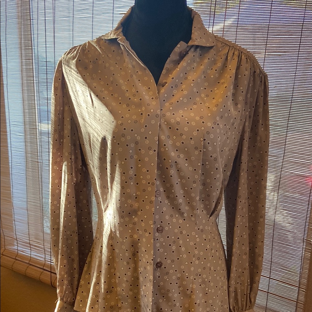 Polka Dot Button-Up Dress